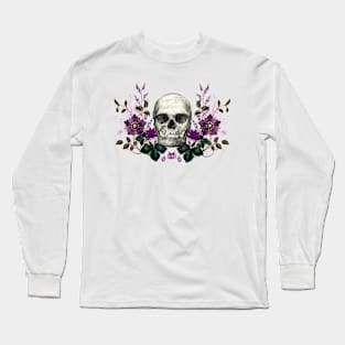 Floral Skull Long Sleeve T-Shirt